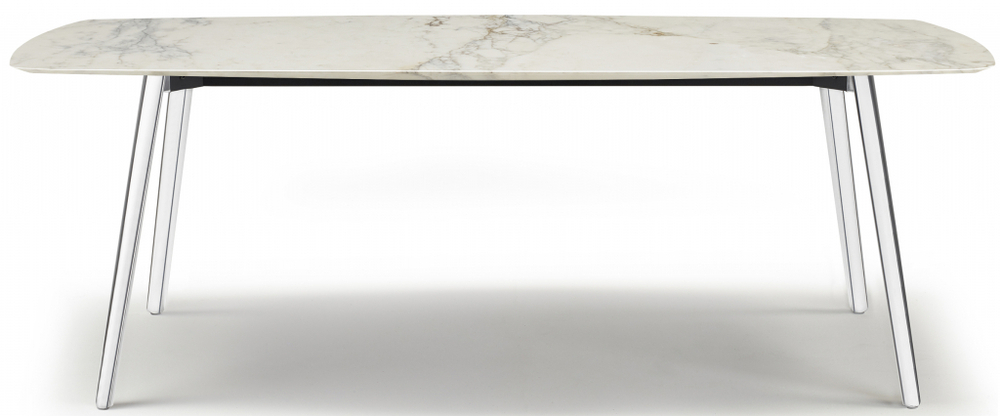 Стол мраморный Scab Design Squid M, алюминиевый, белый мрамор Калакатта