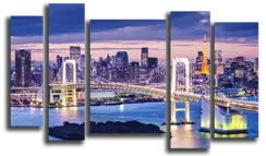 Модульная картина "Радужный мост"