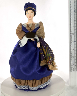 Фарфоровая кукла коллекционная  Купчиха с пасхальным куличом 19 век Россия. Сувенир ручной работы