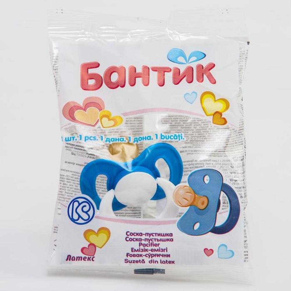 3827813 Соска-пустышка латексная классическая «Бантик», от 0 мес.