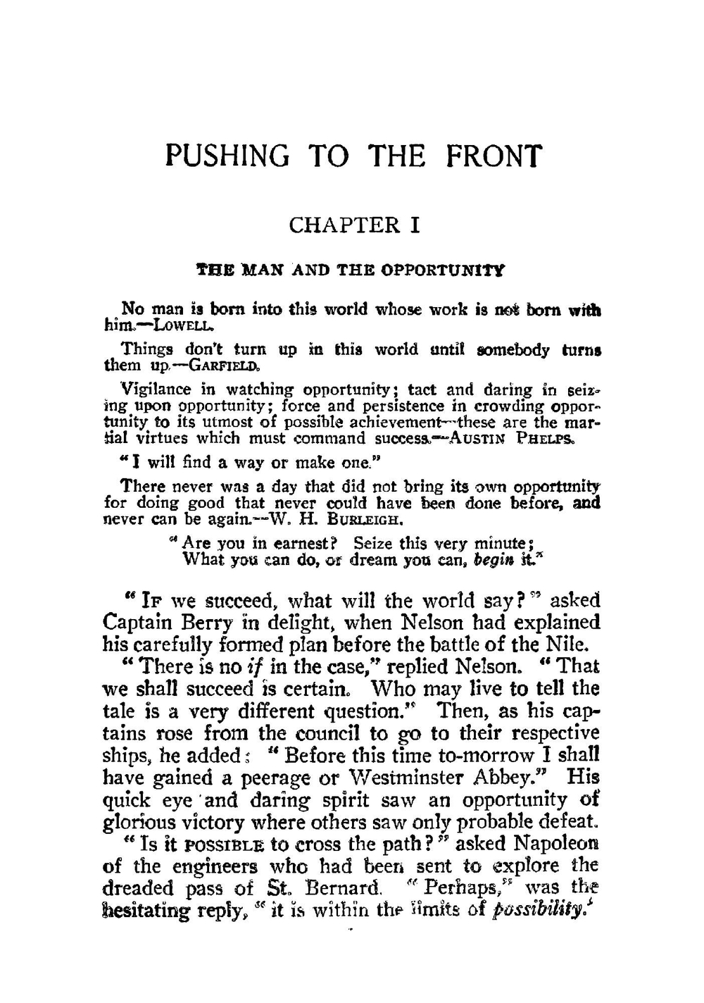 Pushing to the front | Orison Swett Marden