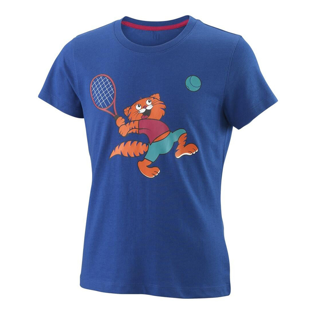 Футболка для девочки теннисная Wilson Tabby Tech Tee G - mazarine blue