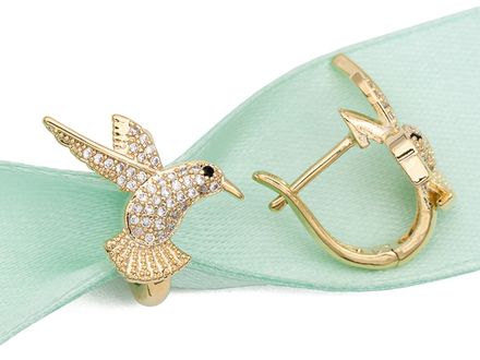 Серьги Колибри 16мм