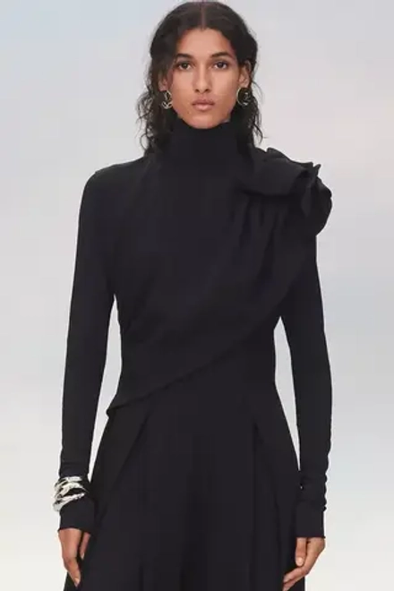 ZARA ДРАПИРОВАННЫЙ КОМБИНЕЗОН - LIMITED EDITION, ТЕМНЫЙ АНТРАЦИТ