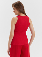 Базовый топ из эластичного хлопка