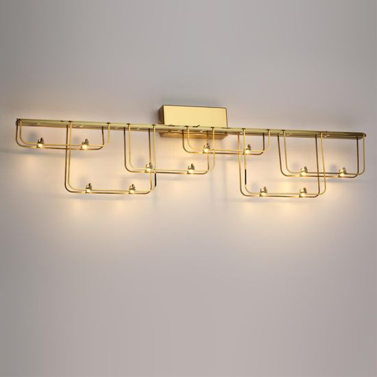 7060/12WL HIGHTECH ODL26 287 светильник нерж/сталь золото IP20 LED 12W 1080Лм 3000K 220V ZAHA