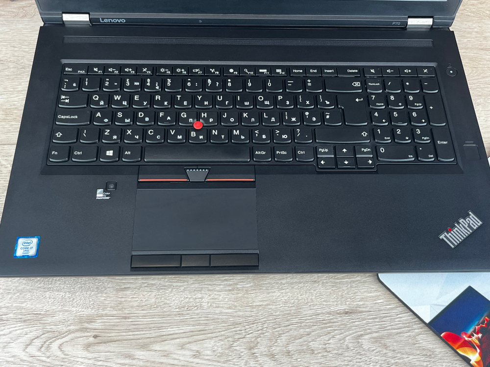 Ноутбук Intel Lenovo ThinkPad P70, Core i7-6700HQ, 17.3", FHD, IPS, 8 Gb RAM, 256 Gb SSD, Quadro M600M 2Gb, Windows Pro, Чёрный, Русская раскладка