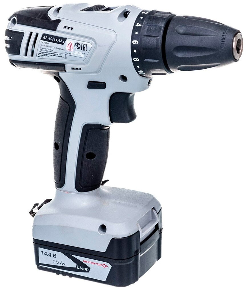 Аккумуляторная дрель-шуруповерт Интерскол МиниМАКС ДА-10/14.4В 708.2.2.70