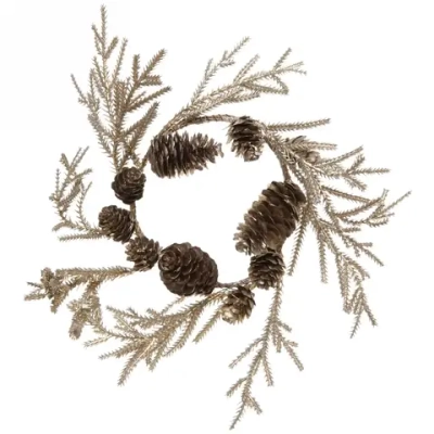 Венок хвойный новогодний «Волшебный иней» , 30 см
