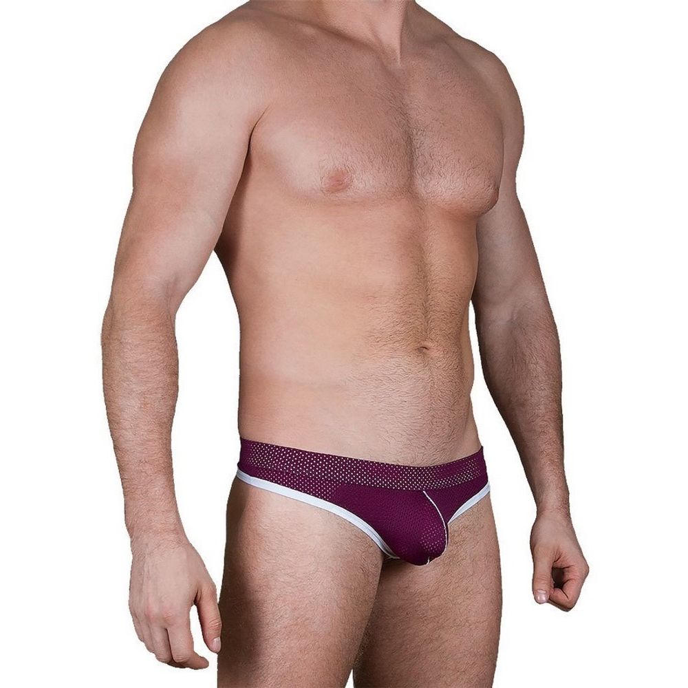 Мужские трусы стринги фиолетовые Sesmik Active