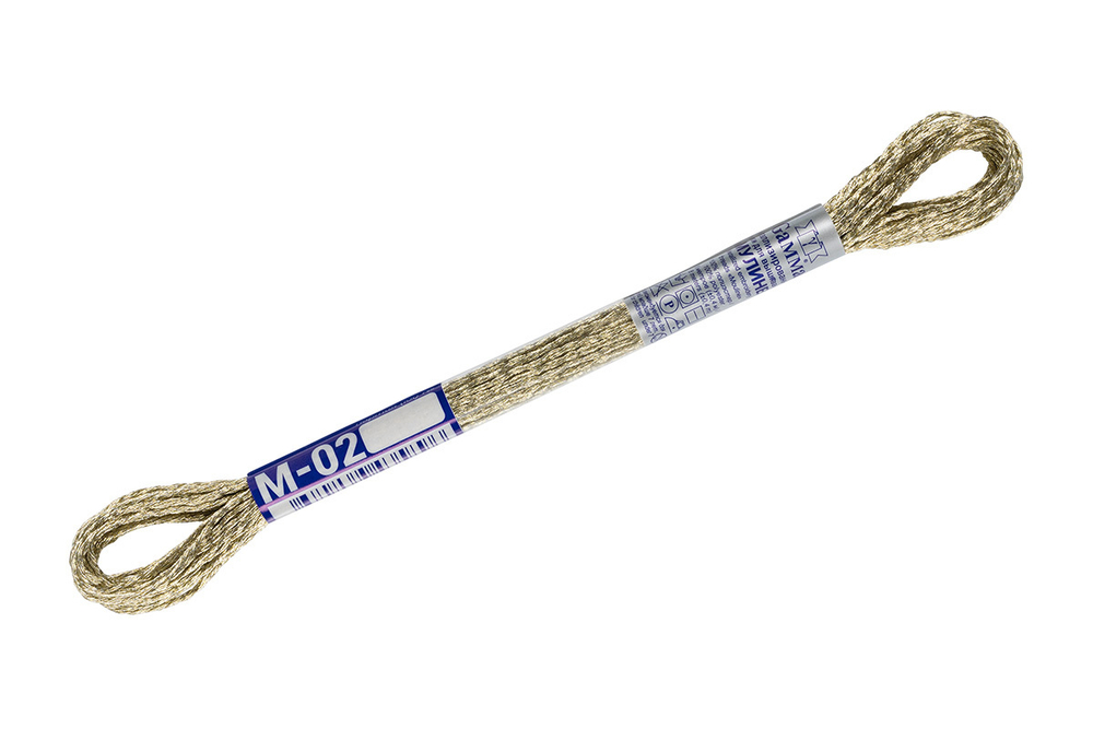 Мулине "Gamma" металлик, 8м, 100% пэ, № М-02