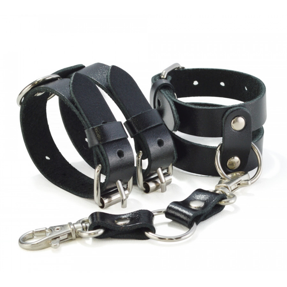 Наручники Sitabella Грация чёрные кожа