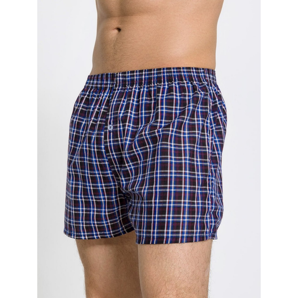 Набор мужских трусов-шортов в клетку (3 шт) PRIORITY PBM-1523