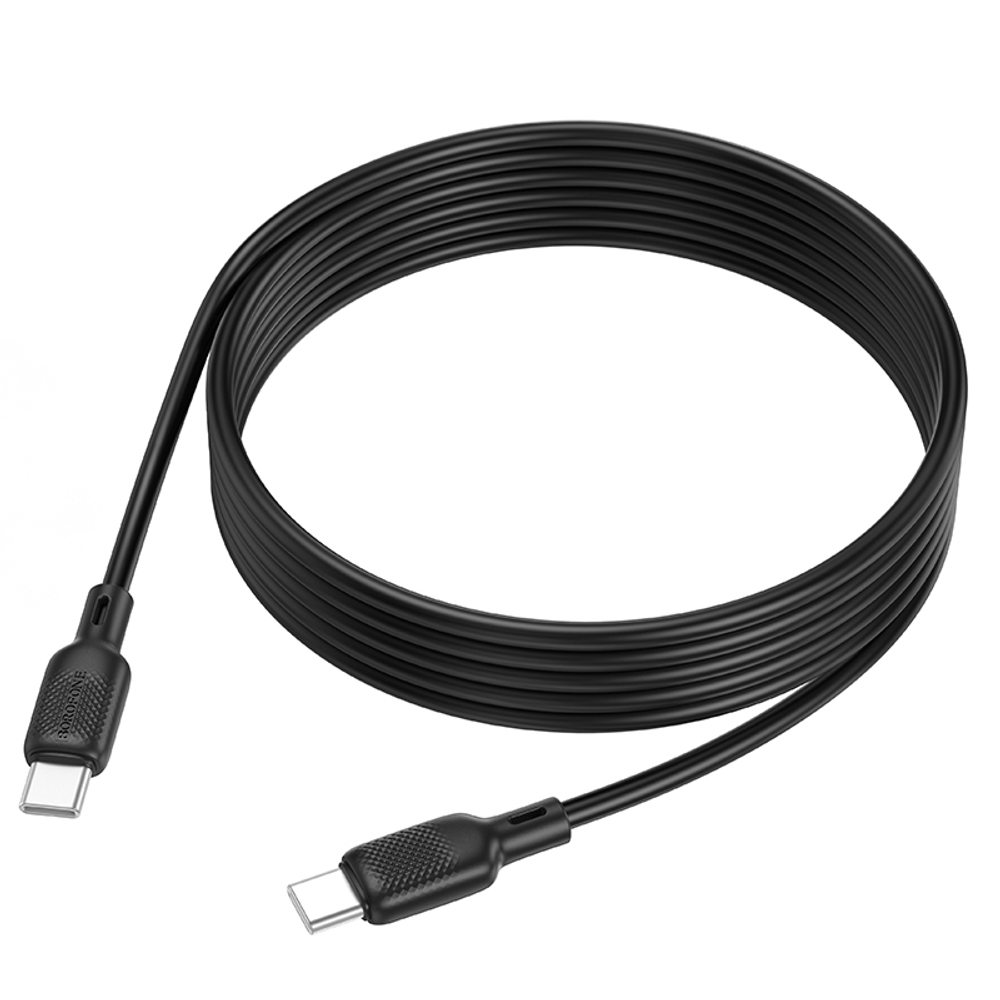Кабель TypeC - TypeC BOROFONE BX113 60W Silicone (черный) 2м
