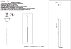 Светильник подвесной Crystal Lux CLT 035C1000 GO