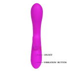 Лиловый вибратор 17см с клиторальным стимулятором Pretty Love Victor BI-014282