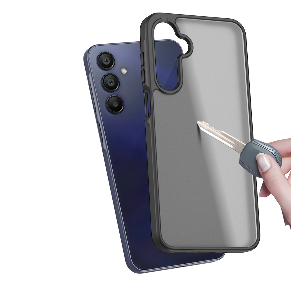 Прозрачный матовый чехол черного цвета для Samsung Galaxy A17 (5G, 4G), Galaxy A26 5G и Galaxy A16 (5G, 4G), серия Yind Series от Dux Ducis