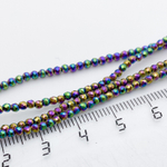 Гематит граненый (имитация), цвет микс, размер около 2 мм, цена за нить 39 см