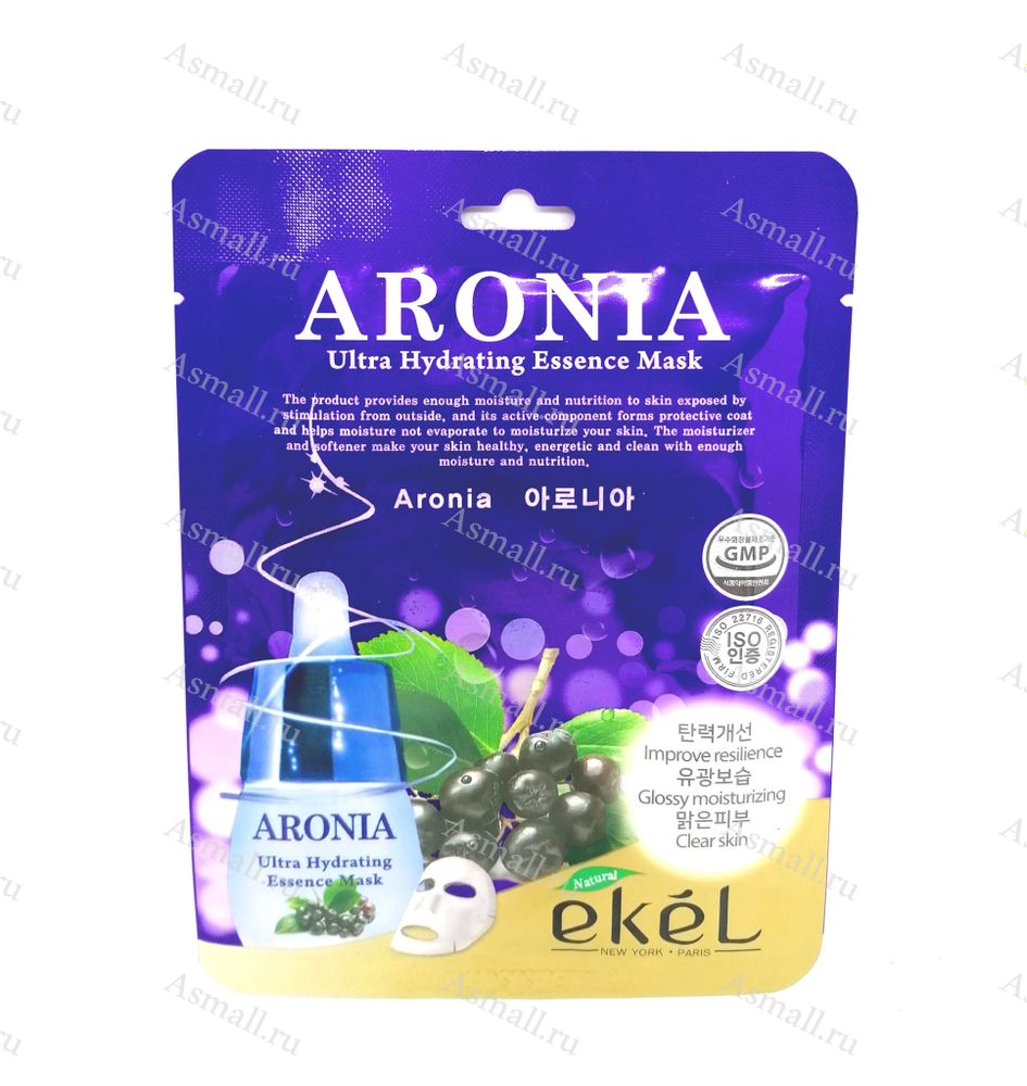 Маска тканевая с экстрактом Аронии ARONIA Ultra Hydrating Essence Mask, EKEL, 25 мл.