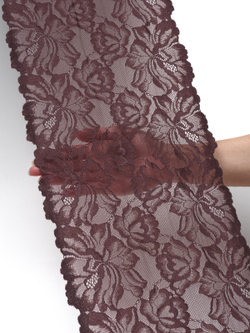 Эластичное кружево для белья шоколад ширина 23 см