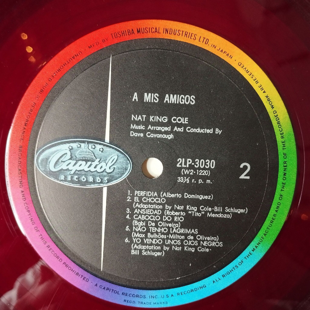 Винтажная виниловая пластинка LP Nat King Cole A Mis Amigos (Japan 1966) (No obi)