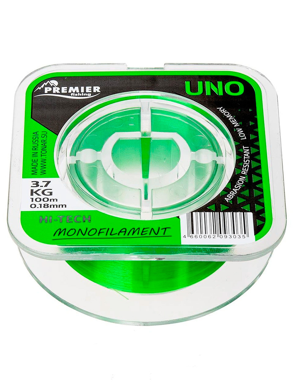 Леска для рыбалки Premier Fishing UNO Green Nylon 0,30mm/100m (PR-U-G-030-100)