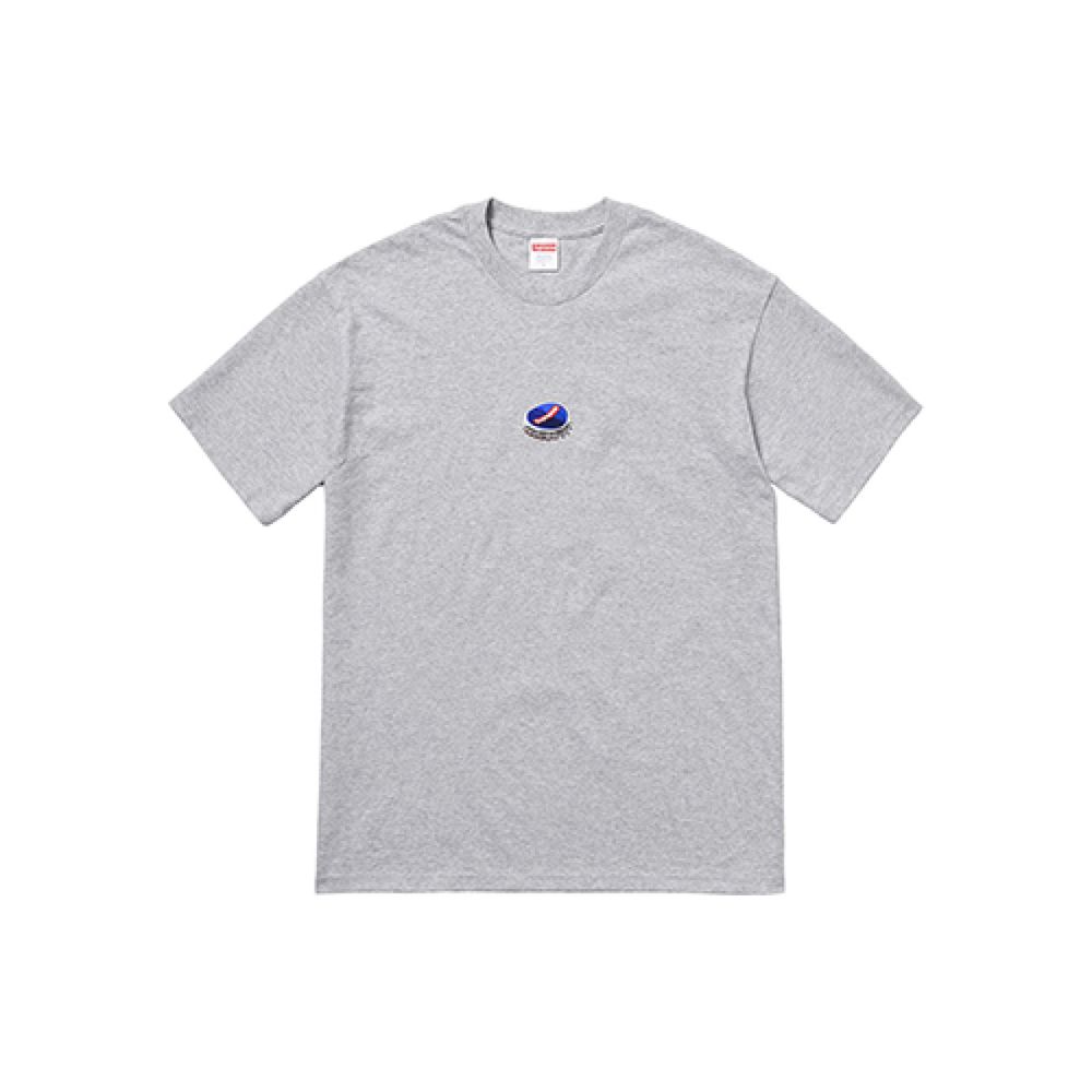 Supreme FW18 Bottle Cap Tee Heather Grey Logo T