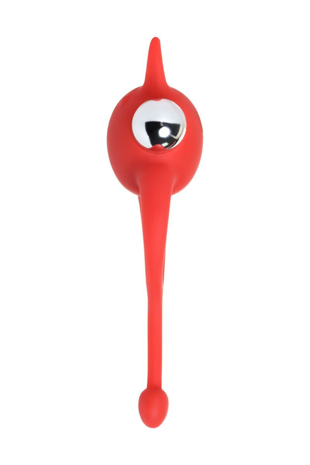 Красное виброкольцо с хвостиком JOS NICK (Цвет: красный)