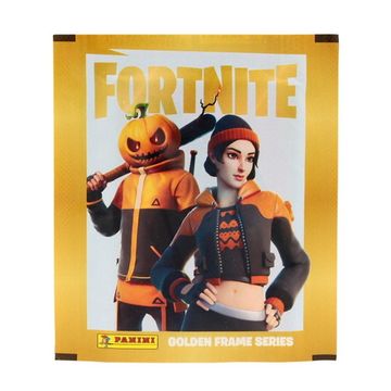 Наклейки Пакетик наклеек Fortnite 3 Golden Frame Series от Panini (в пакетике 5 наклеек)