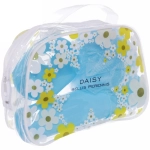 Набор банный дорожный 4шт «Traveler - Ромашки», микс 3 цв., (мочалка, футляр 2шт, расческа), 20*15,5*8,5