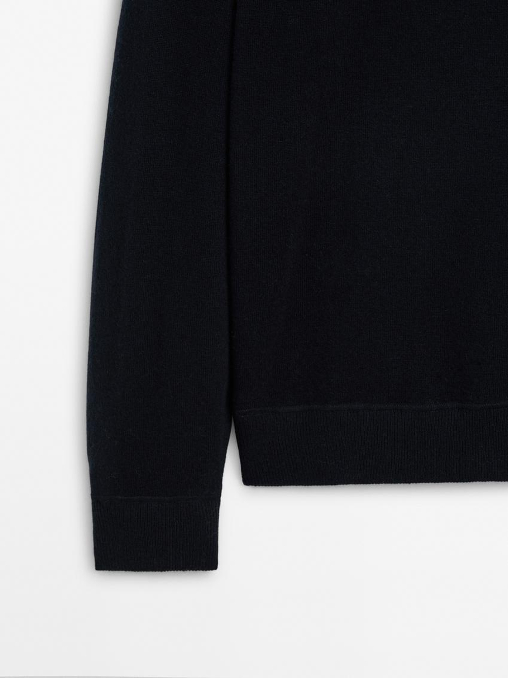 Massimo Dutti Свитер из 100% шерсти, темно-синий