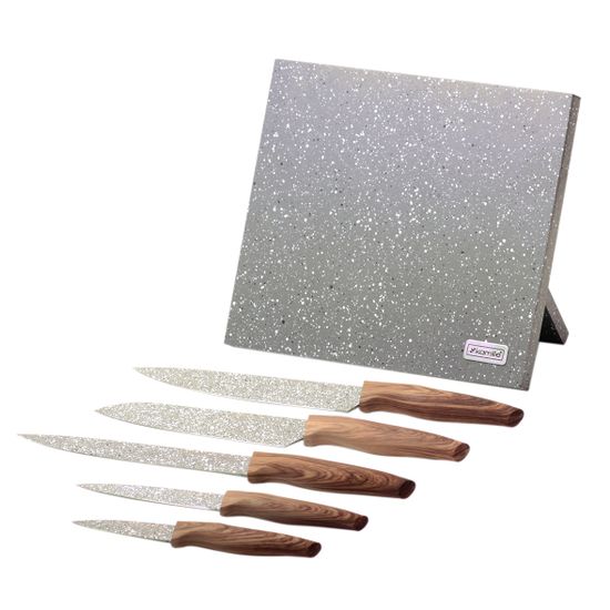 Набор кухонных ножей 6 предметов Kamille КМ 5046 с магнитной подставкой