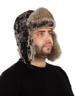 Шапка-ушанка (алова, серый шельф)