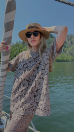 Брюки "На кружевном" шоколад