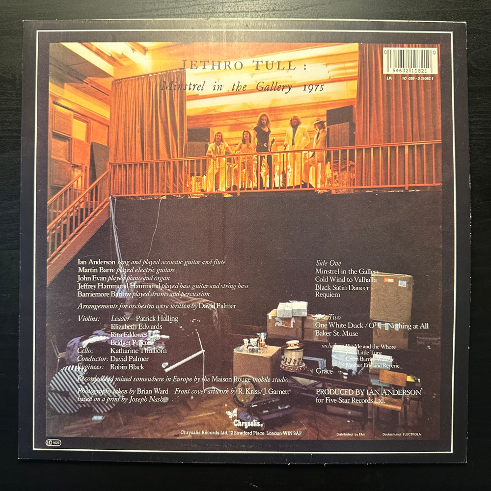 Jethro Tull - Minstrel In The Gallery (Европа)