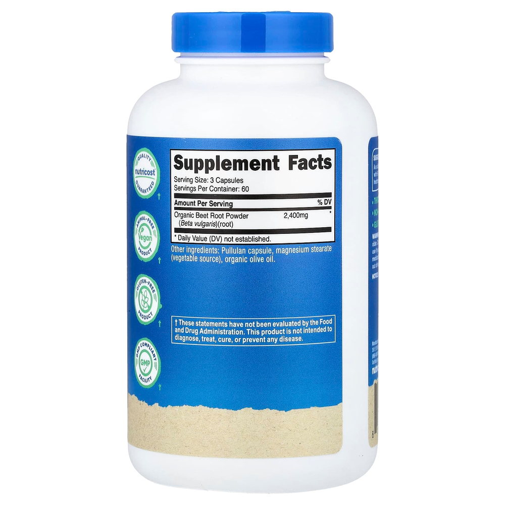 Nutricost, Свекла, 180 капсул (800 мг на капсулу)