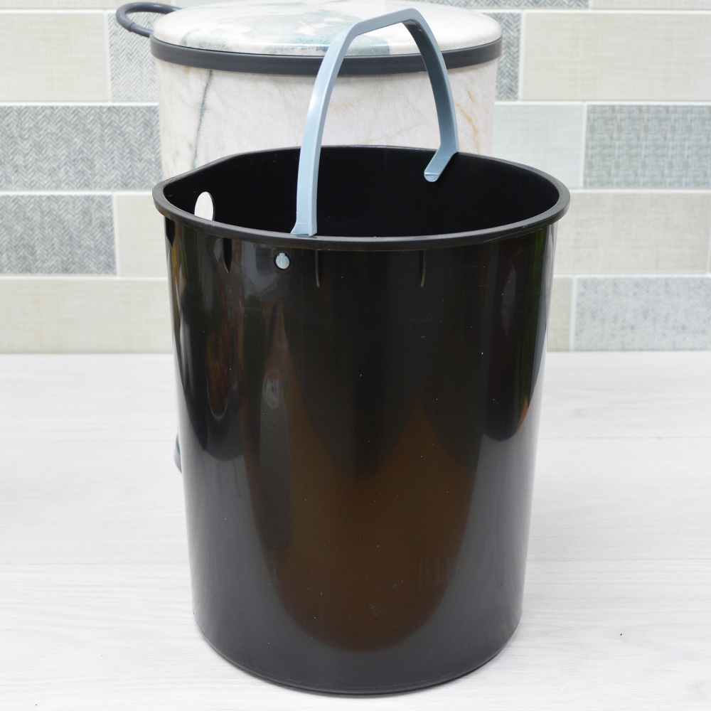 Ведро для мусора 12л с педалью, цвет в ассортименте, 7402