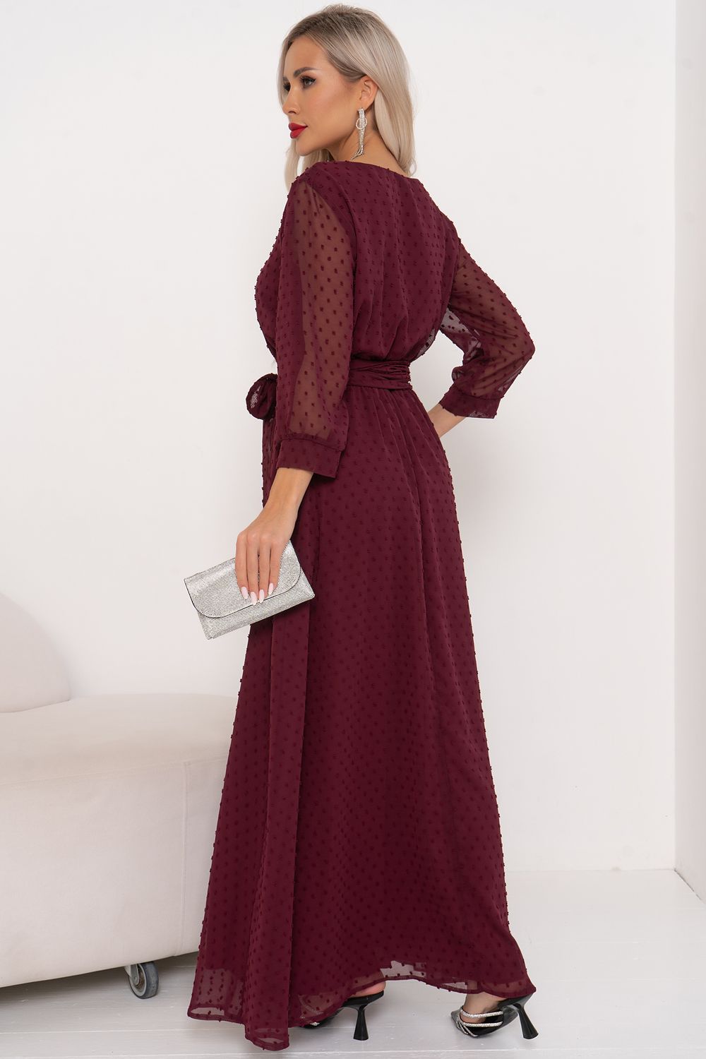 Платье Гретта (винный) Р11-1234/2 Nikol