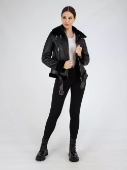 Дубленка зимняя натуральная короткая пилот авиатор