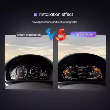 Электронная панель приборов BMW 7-серия F01 F02 2009-2015 (без проекции на лобовое) - Carmedia NH-LCD-B01-F01 с ЖК 12.3" экраном QLED