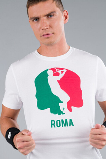 Мужская теннисная футболка Hydrogen City Cotton Tee Man - белый