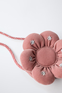 ZARA СУМКА С ЦВЕТКОМ, РОЗОВЫЙ