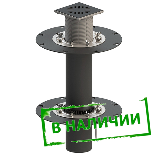 ТП-10.100/6/Р-Э Воронка двухуровневая кровельная c чугунной решеткой и обогревом Dn110