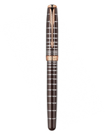 Перьевая ручка и чехол из кожи Parker Sonnet F531 PREMIUM Masculine, цвет: Brown PGT, перо: F,золото 18К