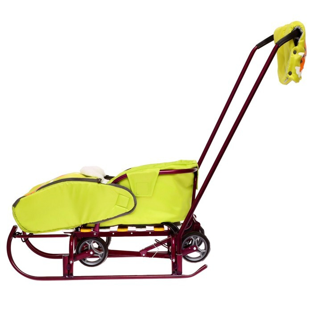 Санки детские «Тимка 6 универсал» с набором аксессуаров амарантовый лак (арт. Т6УН/А)