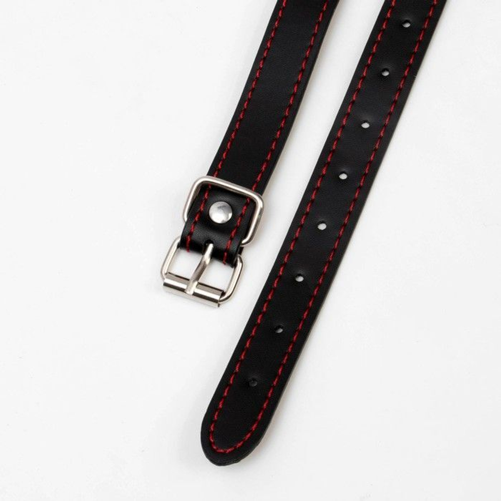 Розовый кляп-косточка с черными ремешками (Цвет: розовый с черным)