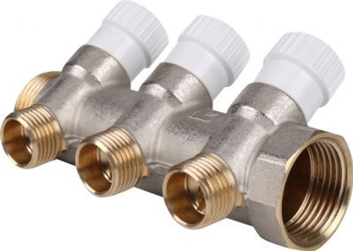 Коллектор регулир.нар.р.3вых.*3/4*1/2 НИКЕЛЬ 320