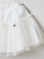 Юбка из фатина "Экрю" двухъярусная 0+