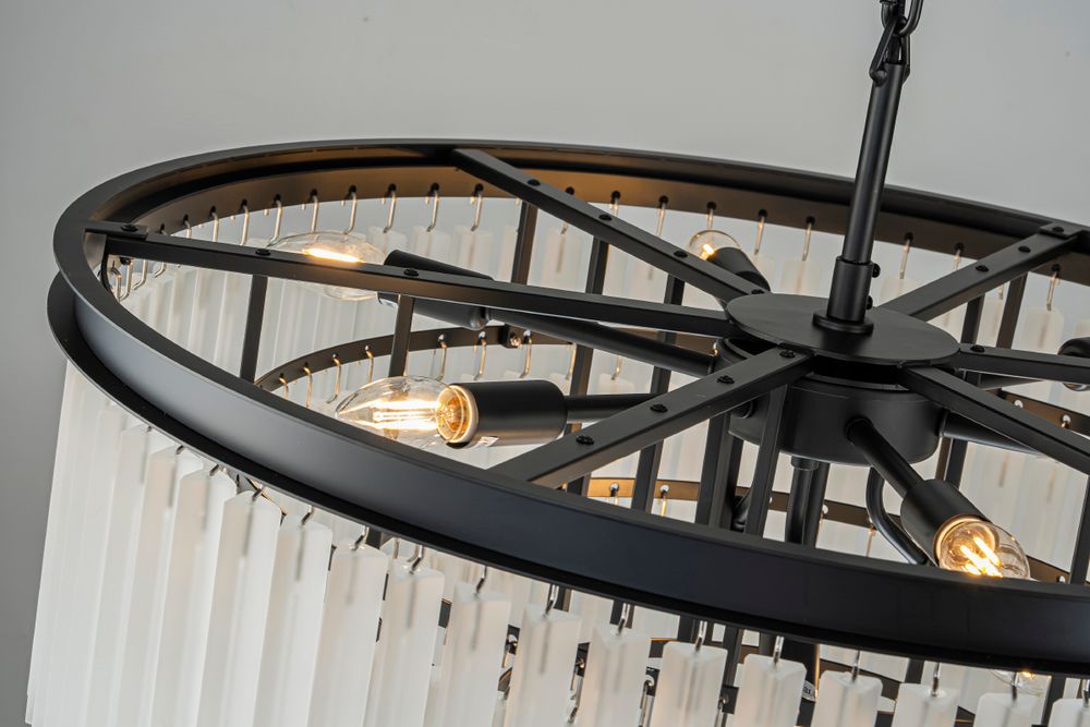 Люстра Odeon 10A black/frost