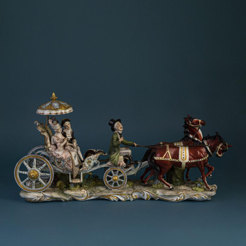 Винтаж: Фарфоровая мануфактура Capodimonte «Парадный выезд»